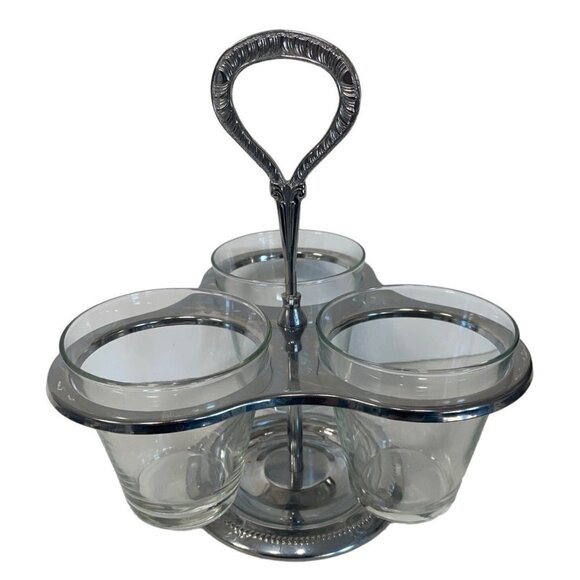 Irvinware Chrome Glass Gourmet Susan Server 1977 USA Made Vintage - Picture 3 of 6